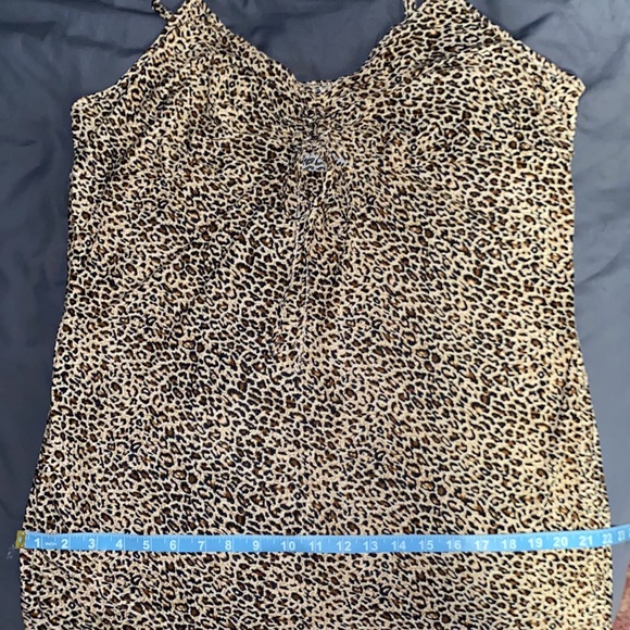 Drawstring Ruched Leopard Dress - Picture 13 of 13